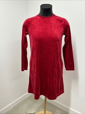Pure Jill Midi Dress in Deep Red
